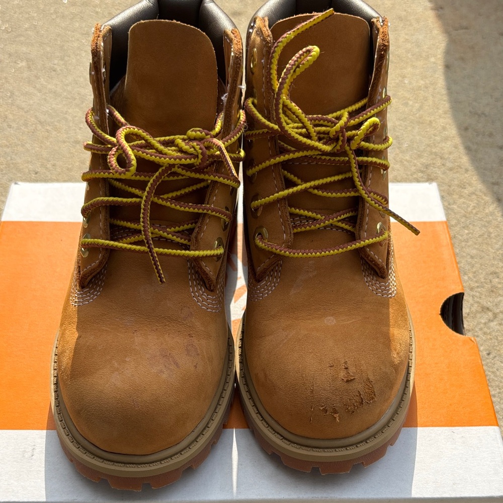Kids Tim Brown Lace-Up Work Boots